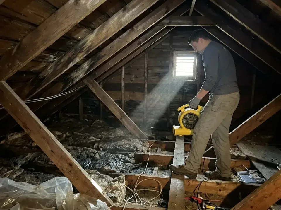 attic-water-damage-drying-proc-007 — frequently asked questions, Emergency Water Extraction & 24/7 Flood Response in Dickson…